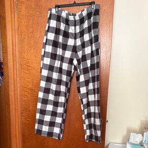 Black and White Checkered Women's Pants